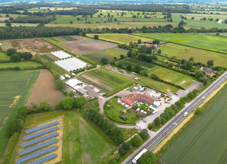 An ariel image of the Balloon Tree farm