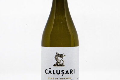 Calusari Pinot Grigio on a white background